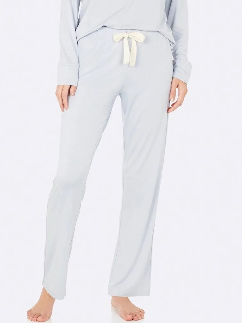 BOODY Bamboo Lounge Pajama Pants with Cream Drawstring Dove Blue